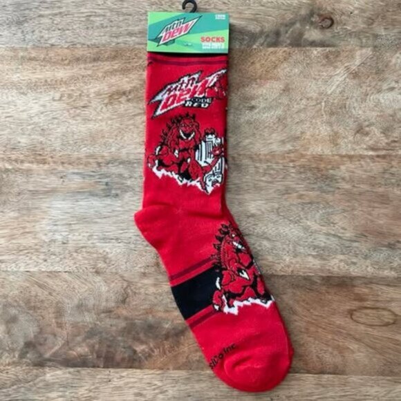 New: Adult Mountain Dew Soda Pop Socks - Picture 1 of 2